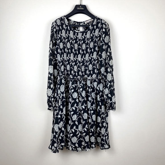 Banjanan Irma Floral Long Sleeve Smocked Dress - Picture 1 of 8
